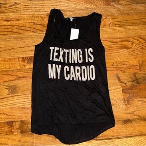 Charlotte Russe Black Sleeveless Tank Top Sz S NWT